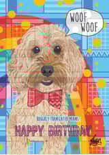 dog woof Birthday Card 1486 created by Rose Hill Designs