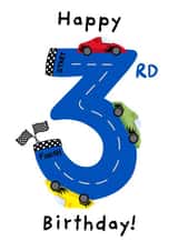 race car car Birthday Card 1785 created by Kamiya Chirodian