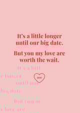 You my love are worth the wait - wedding card created by Betty Brooks | design