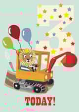 3 today birthday card created by Sally Darby Illustration