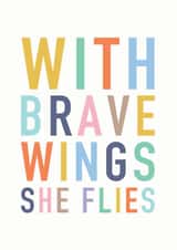 With brave wings she flies card created by Studio 9