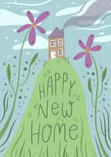 Pretty New Home Card - House On The Hill - Happy New Home created by illokate
