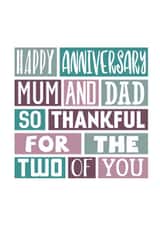 Heartfelt Anniversary Card For Parents - Mum And Dad Wedding Anniversary created by SixElevenCreations