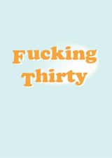 Bold 30th birthday card created by Heather More Illustration