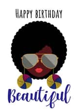 beautiful funky Birthday Card 14425 created by AfroTouch Design