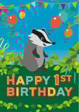 1st 1 Birthday Card 10354 created by Yeti Design