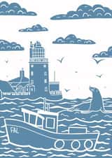 Falmouth harbor card created by Amaisin’ cards