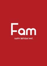Fam Card created by Streetgreets