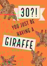 30 30th Birthday Card 44243 created by Paw Prints