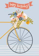 pretty bicycle Birthday Card 20001 created by Hannah Rogers