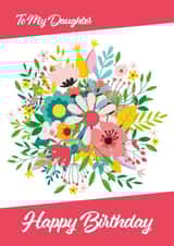 daughter floral Birthday Card 10358 created by Yeti Design