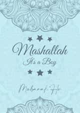 mashallah boy Congratulations Card 18958 created by ROSHAH DESIGNS
