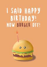 burger cheeky Birthday Card 18331 created by Tom Boote
