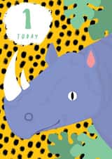 1st rhino Birthday Card 16568 created by Poppy Jane Prints