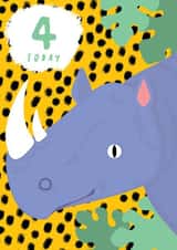 4th rhino Birthday Card 16570 created by Poppy Jane Prints