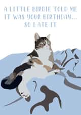 cat bird Birthday Card 19810 created by Amber Jane