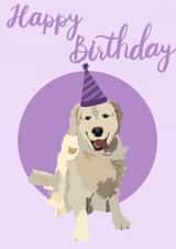 dog golden retriever Birthday Card 19811 created by Amber Jane