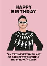 schitt's creek connect Birthday Card 17118 created by Guilty Cards