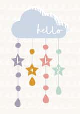 cloud hello New Baby Card 20002 created by Hannah Rogers