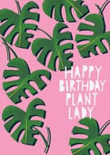 monstera plant Birthday Card 17379 created by @AimeeStevens.Design