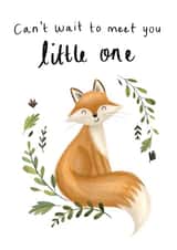 fox little Pregnancy Card 9979 created by Chloe Fae Designs