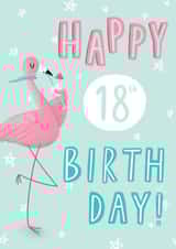 flamingo 18th Birthday Card 9980 created by Chloe Fae Designs