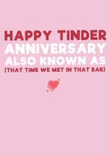 tinder bar Anniversary Card 11749 created by Mean Little Cards