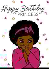 Cute Birthday Card - For Her - Princess created by IBERE APPAREL