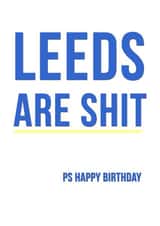 leeds united birthday Birthday Card 11199 created by Offside Cards
