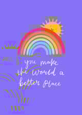 rainbow happy Just because Card 18056 created by katie illustrated