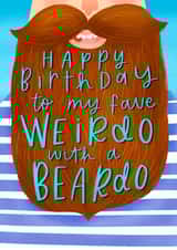 weirdo beard Birthday Card 14084 created by Violet and Alfie