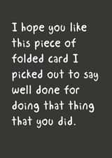 folded piece Congratulations Card 19902 created by @StarBerry