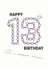 Happy Birthday Happy 13th Card 39272 created by Emma Keight