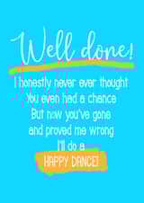 well done congratulations Card 42635 created by Jenny Bowman