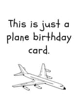 plane plain Birthday Card 19028 created by Amy (Hedgecards)