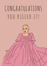 Jodie Comer Killing Eve Congratulations Card 19677 created by The Chipper Whippet