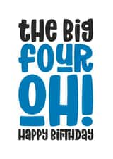 40 big Birthday Card 16676 created by Waffle & Faff