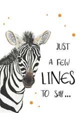 zebra animal Just because Card 18722 created by Emily Hunter