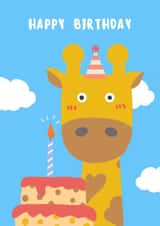 giraffe animal Birthday Card 17611 created by crystal chou