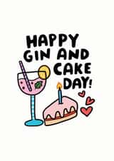 gin cake Birthday Card 19901 created by Dandy Pug