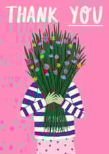 flowers bunch Thank You Card 17623 created by Isabella