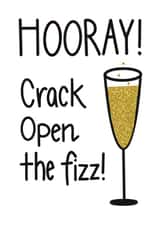 hooray champagne Congratulations Card 6991 created by The Happy Little Print Shop