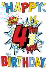 4th 4 Birthday Card 20094 created by Cotton and Bloom