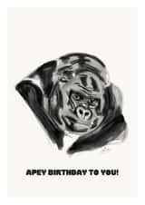 Birthday Ape Card 43670 created by Francesca's Illustration