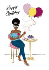 Fun Birthday Card - For Her - Balloons created by Nicola Lespeare