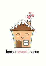 Cute New Home Card - Gingerbread House - Home Sweet Home created by Frendly Uk