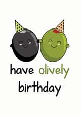 olive pun Birthday Card 20072 created by Frendly Uk