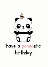panda pun Birthday Card 20073 created by Frendly Uk