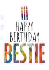 Beautiful Birthday Card For Best Friend - Birthday Cake and Candles created by size3art