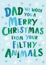 dad filthy Christmas Card 18602 created by Poodle Pip